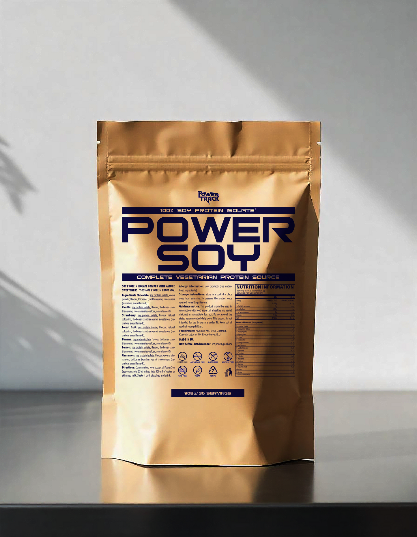 Power Soy szója fehérjepor - 908g - PowerTrack